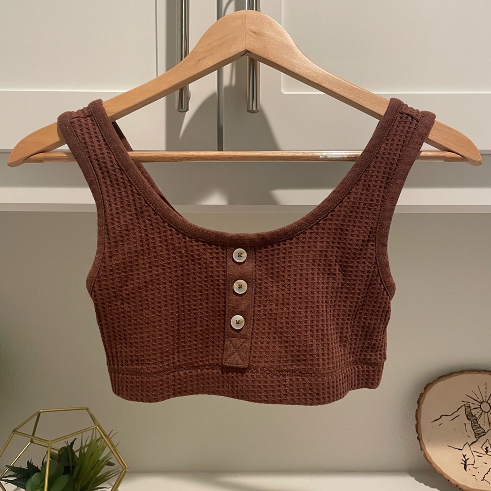 Old Navy Waffle Knit Pajama Crop Top